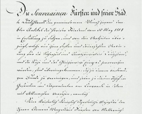 Deutsche Bundesakte, 10. Juni 1815