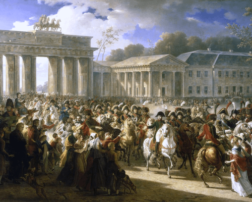 Nach dem Sieg gegen Preußen 1806: Napoleon marschiert mit seinen französischen Truppen in Berlin ein